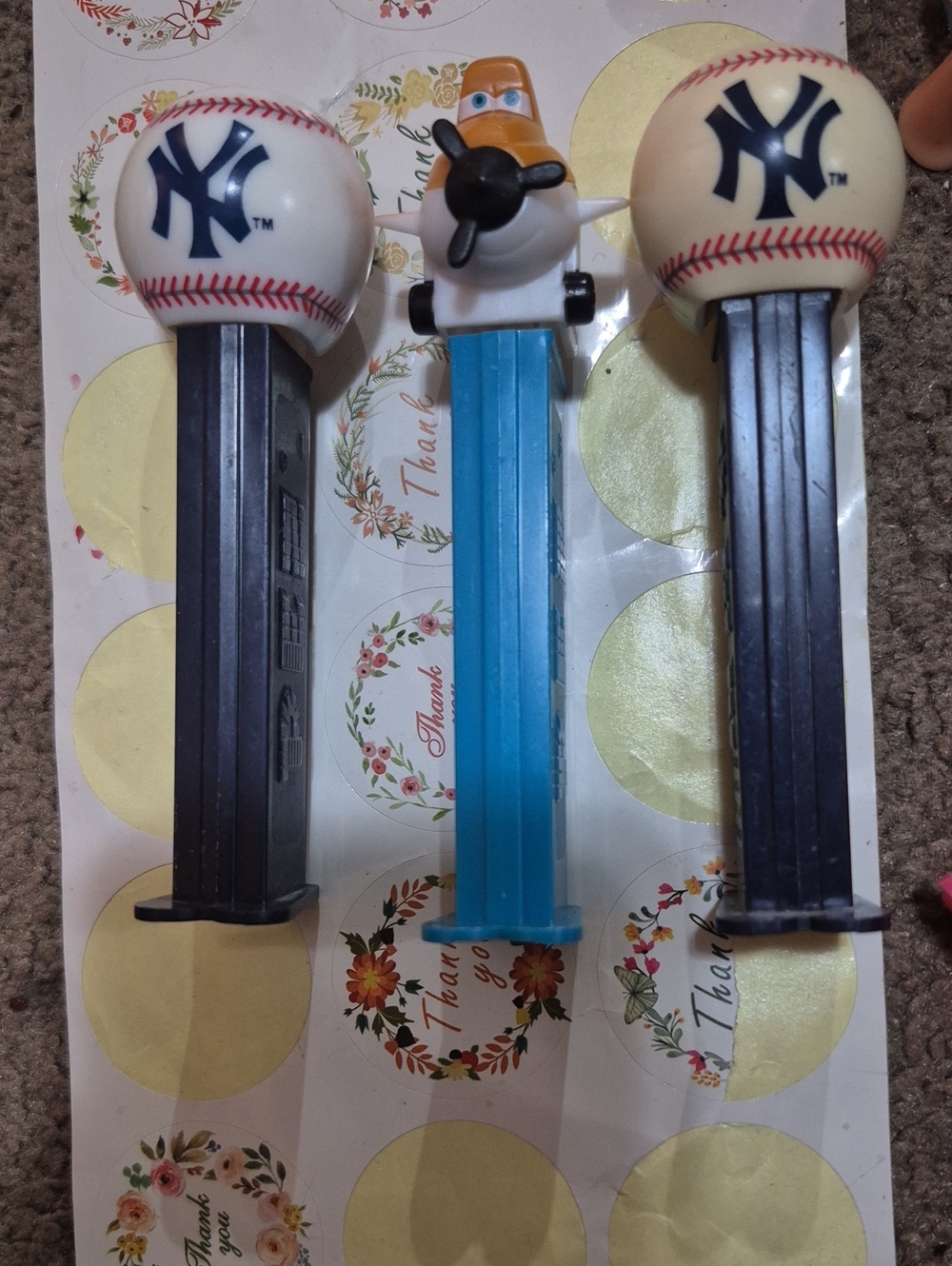 PEZ-Style Kids Candy Dispensers – Navy, Bright Blue, Cream (3-Pack)